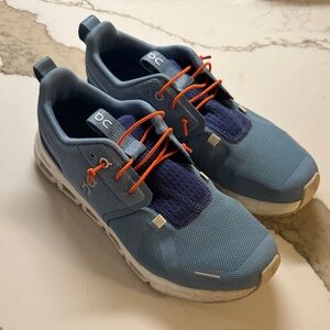 On Running Boys Blue and Orange Athletic Shoes